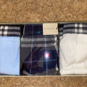Burberry 3pk Gift Set Boxers Navy Check Large NWT